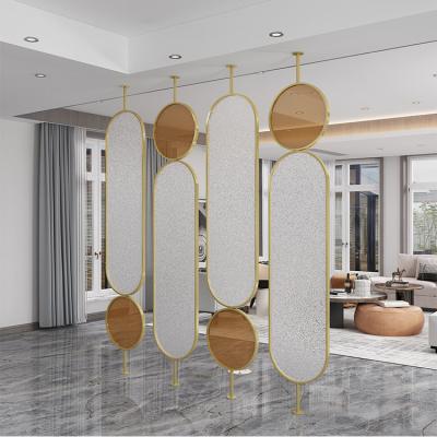 China Contemporary Laser Cut Decorative Partition Metal Restaurant Wall Panel Stainless Steel Metal Screen for sale