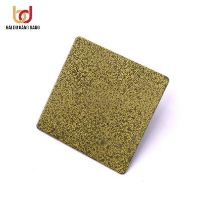 China Decoration and fabrication 300 Series Customized Stain Vintage Finish Antique Brass Stainless Steel Sheet for sale