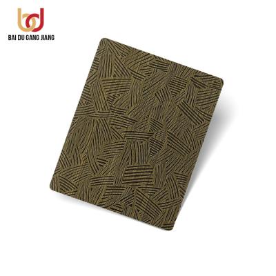 China Build Plain Mirror Oil Finish No.4 Bronze Etched Polish Mirror Etched Bronze Stainless Steel for sale