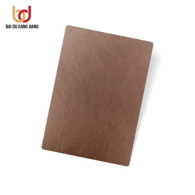 China Hotel decoration interior decoration hairline finish color stainless steel copper clad red bronze antique sheet for sale