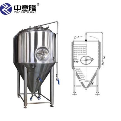 China Factory Temperature Control For Industrial Fermentation Stainless Steel Fermenter Tank for sale