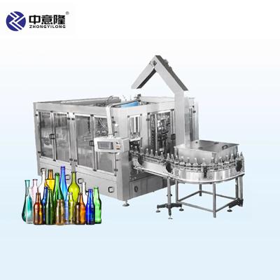 China Food Glass-bottle-filling-machine Carbonated Olive Granules Beverage Glass Bottle Filling Machine for sale