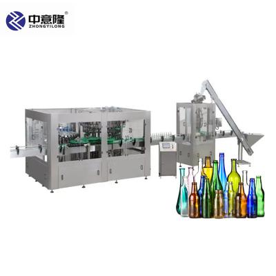 China Food Bottled Liquor Juice Sauce Carbonated Aluminum Glass Rotary Bottle Filling Machine for sale