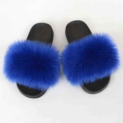 China Faux Fur Toe Home Slippers Fluffy Fur Faux Fur Slippers Winter Fashion Trend Women Memory Foam Open Slipper Women's Home for sale