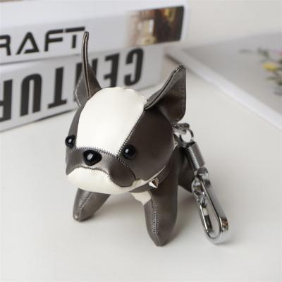 China Eco - Friendly High Quality Handmade Leather Goods French Bulldog Bag Pendant for sale