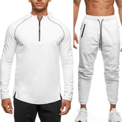 China 2021 Men's Viable Fitness Casual Workout Wear Polyester Sweatpants Joggers Set Tracksuit for sale