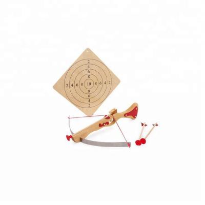 China Educational Wooden Toy Wooden Bow Arrow Set, Compound Wooden Crossbow Toys Kids Archery Toys for sale