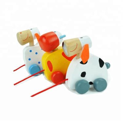 China Children Mini Wooden Toys Toy Cars Wholesale Funny Kids Baby Cartoon for sale