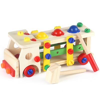 China Action Educational Ability Children Training DIY Vehicle Car Detachable Wooden Toys TWT-0200 for sale