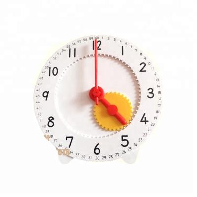 China Educational Smart Preschool Children Soild Wooden Math Games Wisdom Block Clock Plastic Toy for sale