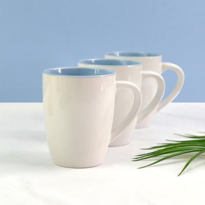 China Sustainable Fashion Different Colors Interior And Exterior Traditional Ceramic Coffee Cup Ceramic Coffee Mugs for sale