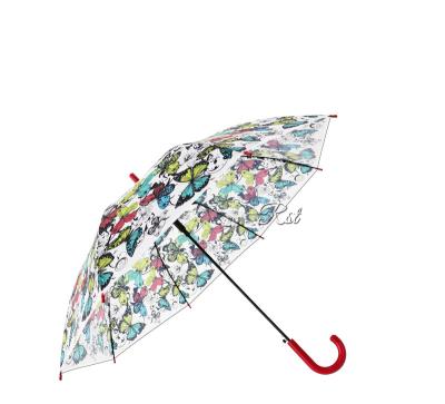 China New Arrival OEM Floral Printing Umbrellas With Logo Prints Custom Printed Umbrella Long Rain Umbrella for sale