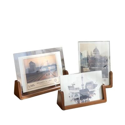 China Modern Design 4x6 6x8 A4 Style Acrylic Plastic Picture Frame Cheap Wooden High Clear Acrylic Modern Picture Frame For Table Decor for sale