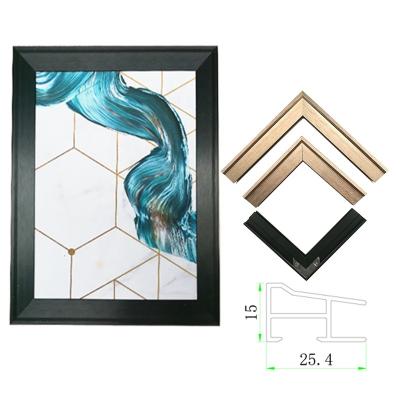 China Modern Style Unfinished Picture Frame Casting Decorative Wood Plastic Mirror Picture Picture Aluminum Mirror Frame Mount for sale