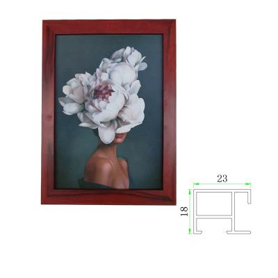 China Modern Black Wood Frame Color Gold Picture Wall Art Gypsum Casting Decoration Wasting Aluminum PS Canvas Frame Frame Casting Mount for sale