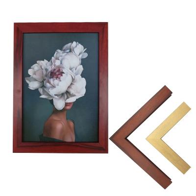 China Silver Aluminum Metal Mold Modern Solid Wood Picture Wall Canvas Picture Frame Plastic Frame Plastic Molding for sale