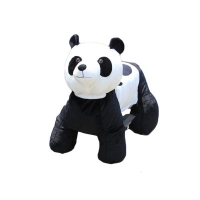 China Ride On Electric Coin Operated Toy Plush Robotic Panda Animal Walking Ride For Mall for sale