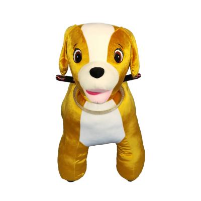 China Ride on Ride On Coin Operated Electric Dog Toy Plush Walking Rides for sale