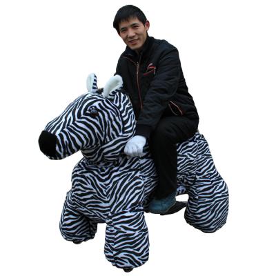 China Coin Operated Animal Scooters Zebra Ride Toy In The Mall 100*70*90cm for sale