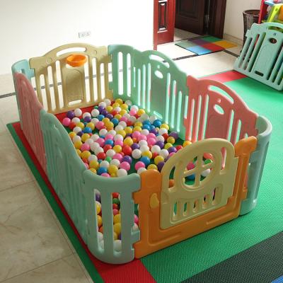 China Portable Plastic Baby Playpen Child Play Fence Indoor Playards For Babies Children Play Pen for sale