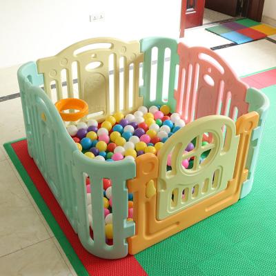 China Colorful Plastic Baby Playpen Fence , Adult Baby / Kids Plastic Playpen for sale