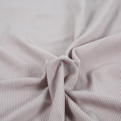 China Factory Price Manufacturer Supplier Knitted Ribbed 93 Fusible Cotton 7 Spandex Fabric Stretch Fabric For Long Sleeve T Shirt for sale