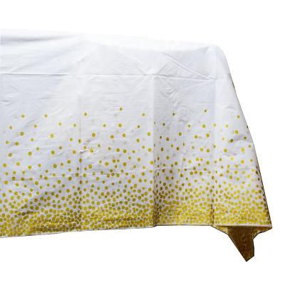 China Disposable gold dots tablecloth 54 x 108inch for party decorations for sale