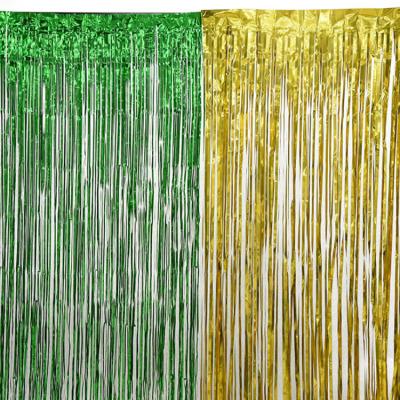 China Metallic Party Foil Gold Curtain Background For Party Decoration for sale