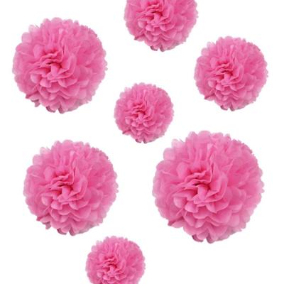 China Home Decoration Christmas Tissue Paper Pom Poms Hanging Set for sale