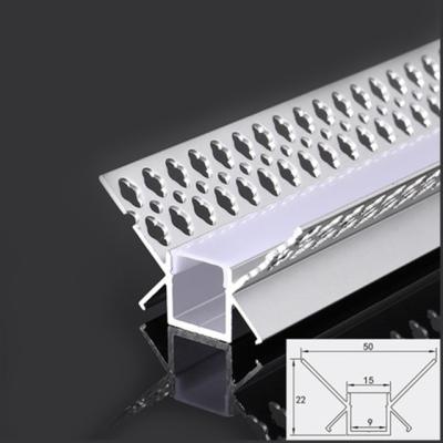 China Aluminum Alloy Corner Surface With PC Milk PMMA Cover Cuts Angle Adjustable Extrusion Channel Aluminum Led Profile for sale