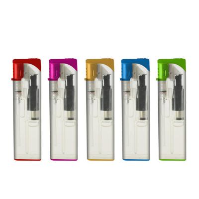 China Transparent ISO quality colorful Custom refillable flint lighter disposable electronic cigarette gas Lighter for sale