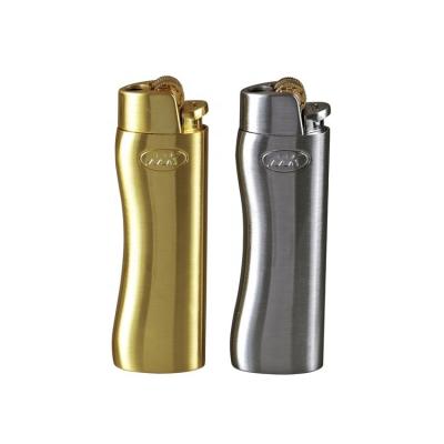 China Factory Supply Flint Changeable Metal Case  Gas Stash Lighter For Kitchen for sale