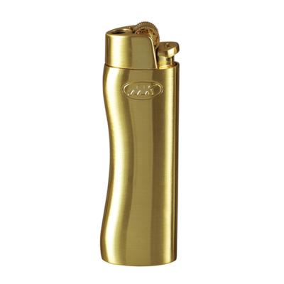 China refillable dispossiable solid color ISO quality guarrentee gas lighter Flint lighter cigarette Metal  lighter for sale