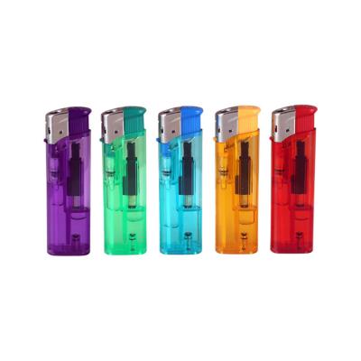 China Transparent Wholesales refillable windproof gas lighter Flint lighter cigarette electric ISO quality guarrentee gas jet  lighter for sale