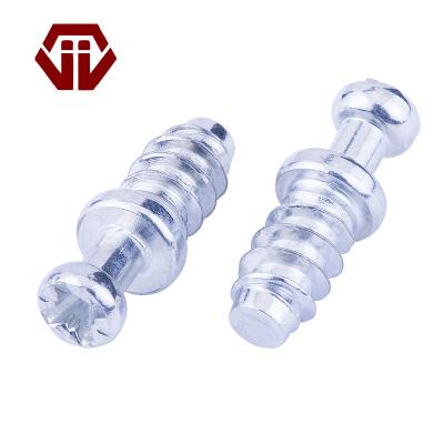 China To panel support wood or glass furniture thickened zinc alloy three in one plate support connector laminate piece concealed screw for sale