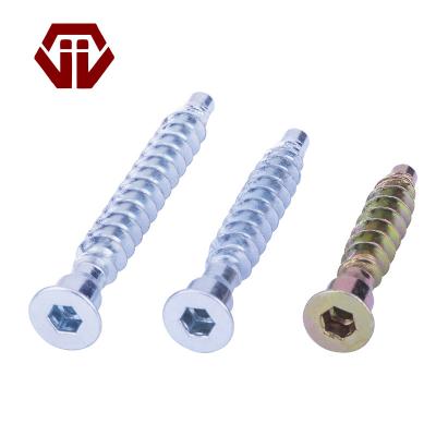 China Modern Mini Connector Steel Dowel Screws Furniture Cam Lock Screws Furniture Connector Bolts for sale