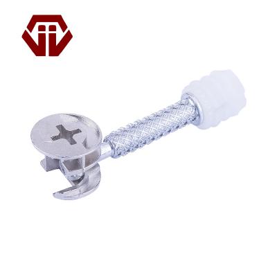 China Traditional Zinc Plating 44.2Mm Fasteners Connecting Bolt Furniture Hardware Mini Fix Screw Dowel Connecting Bolts for sale