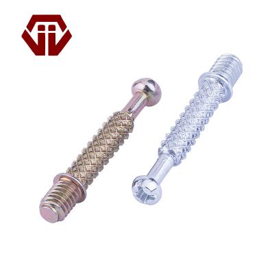 China Good Price 44.2Mm Fasteners Zinc Plating Connecting Bolt Traditional Fit Self Tapping Furniture Cabinet for sale