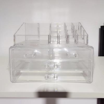 China Viable Storage Stackable Display Acrylic Box Makeup Organizer Makeup Jewelry Cosmetic Holder Cosmetic Holder for sale