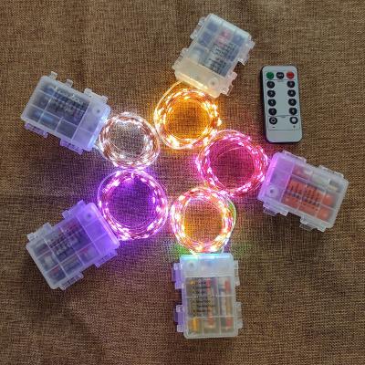 China Remote Control Fairy String Lights Muti-color LED Fairy Lights Battery Wire Wedding Party Decorations Copper Wire String Lights LED for sale