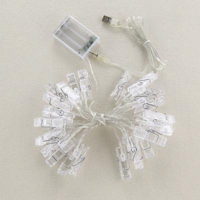 China LED Lights 16 Feet 40 LED Photo Clip String Lights (Warm White) - 8 Choice Battery Operated Photo Clips for sale