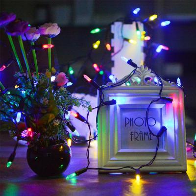 China Colorful Outdoor Decoration LED Commercial Grade Christmas String Lights Set Connectable Home Dec for sale