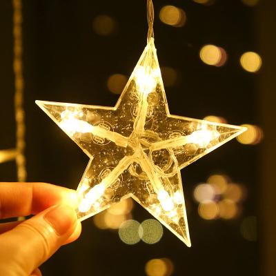 China Indoor Outdoor Indoor Eid Mubarak Christmas Party Decoration Ramadan Curtain Led Moon Star String Light for sale