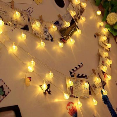 China Modern Outdoor Waterproof Photo Wall DIY Bubble Ball Solar LED String Light for sale