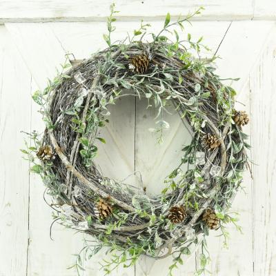 China Craft Holiday Door Decoration And Rattan Natural Material Newcomers Gift Christmas Decorative Wreath for sale