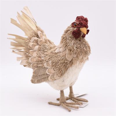 China Christamas Home Decoration Maker Country Style Handmade Table Decor Standing Animal Chook Decoration for sale