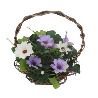 China Decoration Indoor Best Selling Popular Beautiful Decoration Artificial Flower Basket Home Decoration for sale