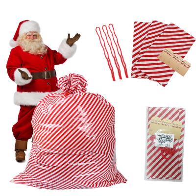 China Giant Santa Present Plastic Gift Bag Christmas Party Festival Series Newcomers Christamas Home Decoration Large Polybag for sale