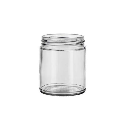 China 8oz 16oz Clear Microwavable Candle Round Straight Sided Glass Jar for sale