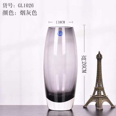 China CLASSIC Hot Selling Glass Flower Vase Home Decorative Flower Color Table Glass Vase for sale